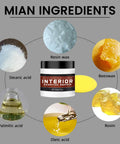 Interior Car Scratch Repair Wax For Dashboard And Plastic Trim Quick Scratch Remover with ingredients: resin wax, beeswax, stearic acid