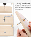 Easy installation of Heavy Duty M6X45MM Hex Drive Socket Cap Bolts With M6 Nuts And M4 Hex Key For Furniture Install.