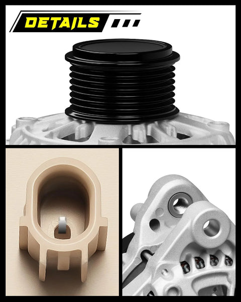 Close-up details of Beefed-Up 135A Alternator For Honda CR-V Ex LX Ex-L Touring 2015-2019 And Acura ILX TLX 2015-2022