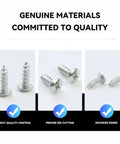 Stainless Steel Self Tapping Screws Kit, 240 Piece Assortment for Wood, Metal, and Outdoor DIY Projects, quality material focus.