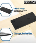 Badass Heavy Duty Steel Mending Plates For Wood Furniture Reinforcement With Rust Proof Black Oxide Finish And Assorted Screw Hardware Sets 48X128MM 2 Pack on wooden furniture.