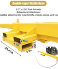 Heavy Duty 2 Ton Telescopic Forklift Jib Boom Built Tough To Kick Some Serious Weight Smooth 12 Foot Extendable Crane Arm with double-layer stable base and fork pockets.