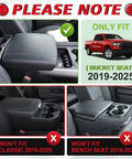 Dodge Ram Center Console Armrest Cover for 2019-2026 Ram 1500 2500 3500 bucket seat, vegan leather, easy fit.