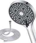 Detachable Handheld Shower Head With High Pressure Power Wash 6 Spray Settings 59 Inch Hose Bracket And Rubber Washers