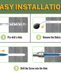 Heavy Duty Concrete Screws Set Lionmax 150 Piece One Quarter Inch By One And Three Quarter Inch Hex Head Masonry Screws installation guide