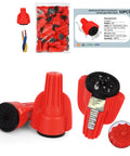 Waterproof Wire Connectors 50 Pack for 18 to 10 AWG Wiring Silicone Filled IP68 Pro Grade shown with connectors and packaging.