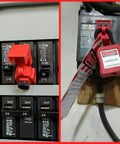 10 Pack Universal Circuit Breaker Lockout Devices For Single Pole Breakers Clamp Style Lockout Tagout Kit on breaker panel