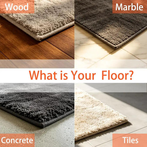 Non Slip Rug Tape Set With 16 Pieces, Triangle And Square Grippers on wood, marble, concrete, and tile floors