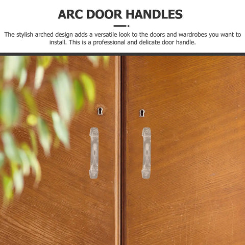 Eight Piece Acrylic Arc Shape Drawer Pulls And Cabinet Handles With Crystal Wardrobe Door Knobs For Furniture And Closet Hardware