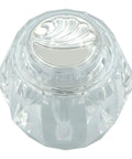 Offset Shower Tub Handle Knob With Single Control And Replacement Trim Kit In Clear Acrylic Finish, crystal design view