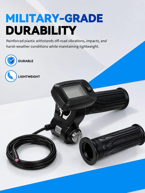 48V Ebike Throttle With M Button For Tutti Soleil 01 Electric Dirt Bike Compatible Fit Real Time Speed And Mileage Tracking Ultra Responsive Sensor Secure Mount Designed For Models With M Button