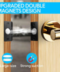 Hidden Magnetic Door Ball Catch Set Adjustable Hardware With Stainless Steel Strike Plate showing upgraded double magnets design