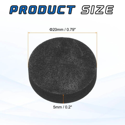 Round Graphite Block Disk Ingot High Purity Graphite Electrode Plate Sheet 20x5mm For Melting, Casting And Electrolysis Pack Of 5