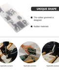 180 Piece Rubber Grommet Assortment Kit For Wires And Ceiling Fans, lightweight rubber grommets in plastic case for wire protection