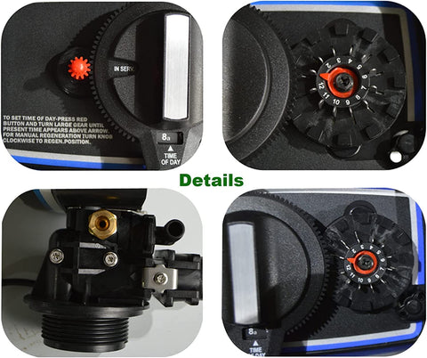 Details of Time Clock Control Valve For Water Softener System Top Mounted Auto Regeneration Valve For 9 To 11 Inch Resin Tank Fine Thread