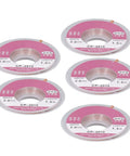 Pro Grade Tin Solder Wick Kit, 5Pcs Desoldering Solder Wick Braids, Red Copper visible on spools, top view