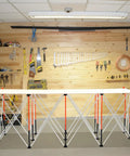 Portable Folding Workstand For Garage And Workshop Built Tough With 6000 Lbs Capacity in a workshop setting, no top