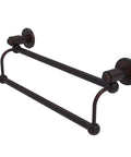 36 Inch Double Towel Bar In Venetian Bronze Solid Brass Construction Concealed Screws Double Rails Max Out Wall Space Easy Mounting Hardware Included Classic Designer Finish For Any Bath Durable And Practical