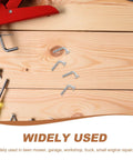 Heavy Duty Pallet Rack Clips Pack M5 Safety Pins For Shelving Units on wooden surface with tools, iron metal with silver finish
