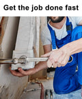 Person using a Heavy Duty 16mm Ratchet Wrench With 72 Tooth Mechanism, 12 Point Box End For Precise Torque, Chrome Vanadium Gear Spanner
