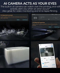 AI camera interface on K1C 3D Printer Crazy Fast CoreXY System With 600 Millimeters Per Second Print Speed And 20000 Millimeters Per Second Squared Acceleration.