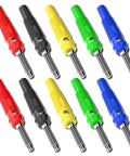 High Current 4mm Banana Plugs Stackable 32A Screw Type Solderless Connectors Copper With PVC Insulation For DIYers And Lab Nerds