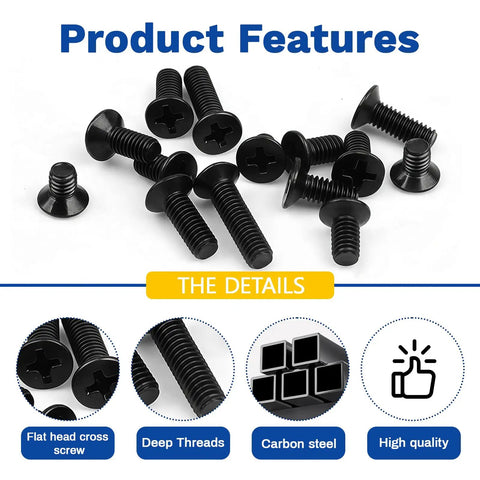 Massive M3 And M4 Countersunk Screws Kit For DIY Projects And Electronics Includes 430 Piece Assortment