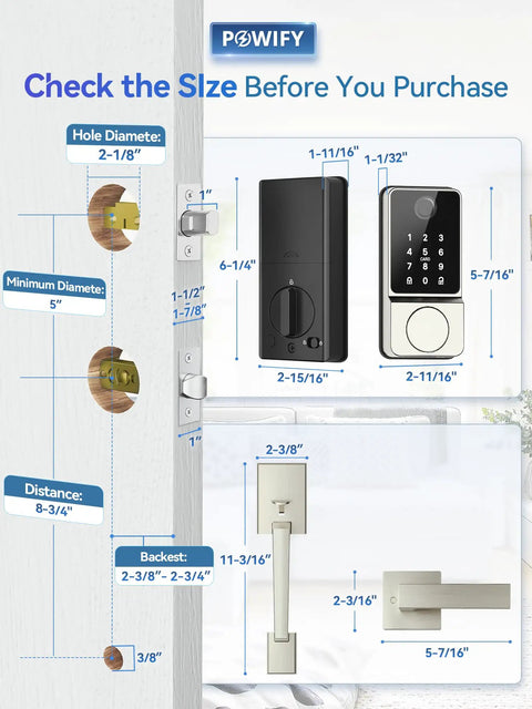 Top Notch Keyless Entry Door Lock With Slick Handle Design, Smart App Managed Keypad, Heavy Duty Auto Locking Security, No Fuss Install And Steady Battery Power