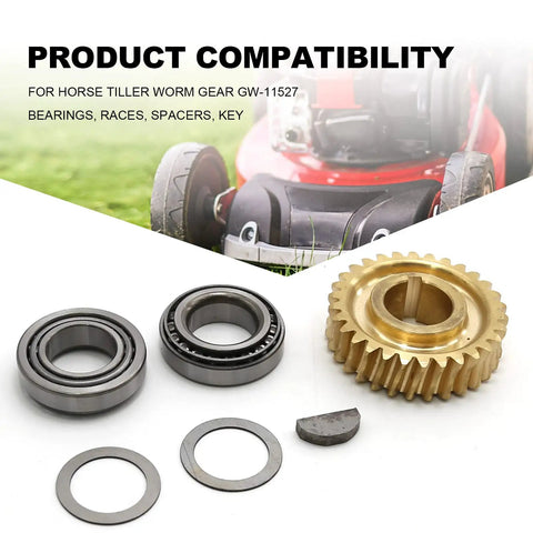 Tine Shaft Worm Gear Kit Replacement For MTD Troy Bilt Lawn Tractors And Mowers Durable Metal Gear Set With GW11527 GW1064