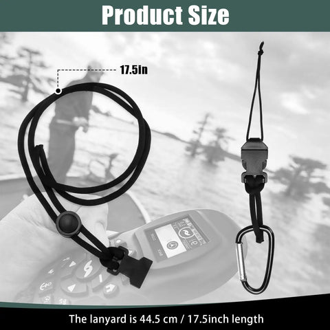 Remote Trolling Motor Lanyard With Carabineer For iPilot Remote Compatible With iPilot 1.6 And 3.0 Remotes Essential Boat Accessory To Keep Your Console Remote Safe Secure And Ready On The Water