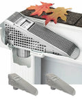 Wedge Downspout Guard 2 Pack That Prevents Clogged Downspouts From Leaves And Debris Reduces Gutter Cleanouts installed in gutter