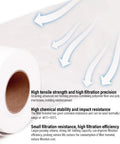 Straight Up Tough Industrial Filter Paper Roll For Machine Oil Cleanup Efficiently Snags Metal Shavings And Sludge In Wastewater With Massive Dirt Capacity Coarse Grade 3 X 328 Feet, showing filtration process with chemical stability.