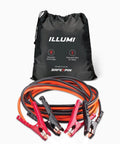 Illumi Heavy Duty Jumper Cables Kit For Cars And Trucks With 12Ft 6 Gauge Copper Wires LED Night Indicators Misconnection Protection