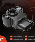 Throttle Position Sensor TPS For Ford Lincoln Mazda Vehicles Compatible With Ford E150 E250 E350 Econoline Club Wagon Excursion Expedition E450 E550 And Explorer F150 F250 F350 1997 2004 Models black plastic replacement sensor