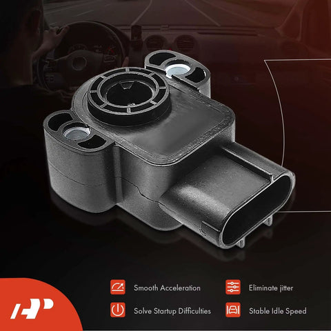 Throttle Position Sensor TPS For Ford Lincoln Mazda Vehicles Compatible With Ford E150 E250 E350 Econoline Club Wagon Excursion Expedition E450 E550 And Explorer F150 F250 F350 1997 2004 Models black plastic replacement sensor