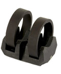 Universal Tactical Light Mount V-Block And Rings For Handheld Lights 0.75 To 1.04 Inch Diameter, Reinforced Polymer With Mil-Spec Aluminum, Lightweight And Durable Rail Attach Kit For Rifles And AR Platforms. close-up of black V-block rings