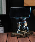 Medieval Armor Knight Pen Holder For Desk Organizer Resin Pencil Holder And Paperweight Gift With A Badass Letter Opener Blue Finish