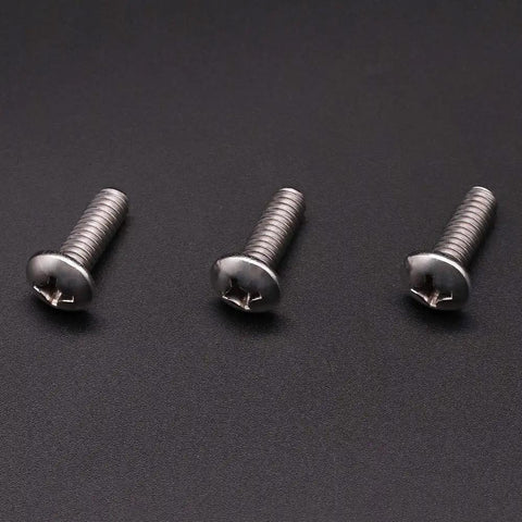 Heavy Duty Stainless Steel 10-32 x 3/4 Inch Phillips Pan Head Machine Screws Full Thread UNF 304/18-8, three pieces.