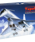 Box of Tu-144 Supersonic Jet Building Kit With Optional Canards And Droop Snoot Includes Display Stand And Aeroflot Decals For Two Aircraft 1/144 Scale