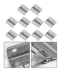 Heavy Duty Ball Bearing Door Hinges Set of 10 Tri Fold Hinges for Vintage Wooden Chests and Cupboards Stainless Steel Build With Quiet Close and Smooth Operation Tough as Nails for Everyday Use, stainless steel