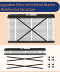 MERV 11 Replacement Furnace Filter Fits 16x25x4 Inches For AprilAire Whole House Air Purifier Models 1410 1610 2410 2416 3410 4400 Two Pack Great Value For Cleaner Indoor Air with metal bracket and screws