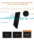 54 Pack Bangin Sound Proof Foam Panels 12x12x1 Inch Quick Recovery Wall Panels For Home Studio Acoustic Treatment High Density Dampening With Adhesive Stickers 270 Pieces, showcasing sound absorption effectiveness and high density of 25kg/m³.