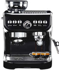 All-In-One Espresso Machine With 15 Bar Pressure, Built-In Bean Grinder, Milk Frother And Steam Wand, 70 Oz Removable Water Tank