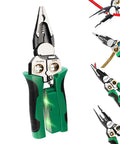8 In 1 Wire Stripping And Cutting Tool With Voltage Tester Dual Alarm Needle Nose Pliers, multiple angles, cutting wires