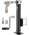 Beefed Up 8000 Lb Trailer Jack Drill Jack Bolt On With 28.6 Inch Vertical Travel Heavy Duty Adjustable Drop Leg for trailers