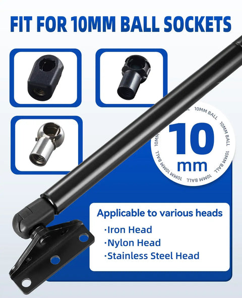 10mm Ball Stud Mounting Bracket 4 Pack for RV Door Lifts and Gas Struts Universal 10mm Ball Head Mounts options shown
