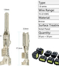 Auto Electrical Pin Connector Kit 440 Pcs Crimp Terminal Pins 1.8mm for 16-22 AWG Wire Harness with connectors shown
