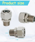 Amazon M8001 nickel-plated brass straight double O-ring compression fitting for Maxline 1/2-in tubing, 3/8-in NPT