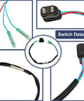 Mercury Mariner Outboard Trim And Tilt Switch Replacement 87 18286A43 87 18286A26 with plug and wire details