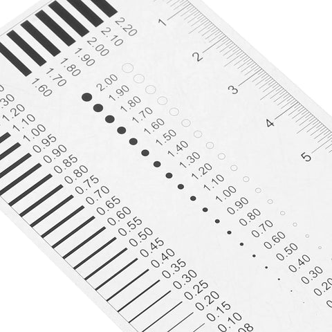 High Precision Crack Width Ruler For Defect Inspection Transparent Scratch Ruler And Size Estimation Chart Plastic Measuring Tool